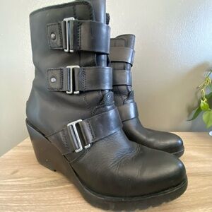 Sorel Women’s Black Wedge Boot “After Hours”